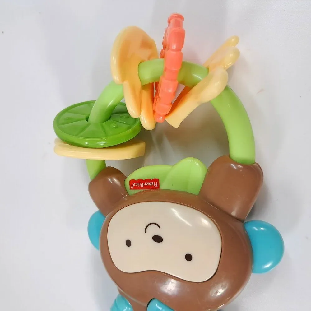 Fisher Price Monkey & bananas baby Rattle Teether My Little SnugaMonkey baby toy
